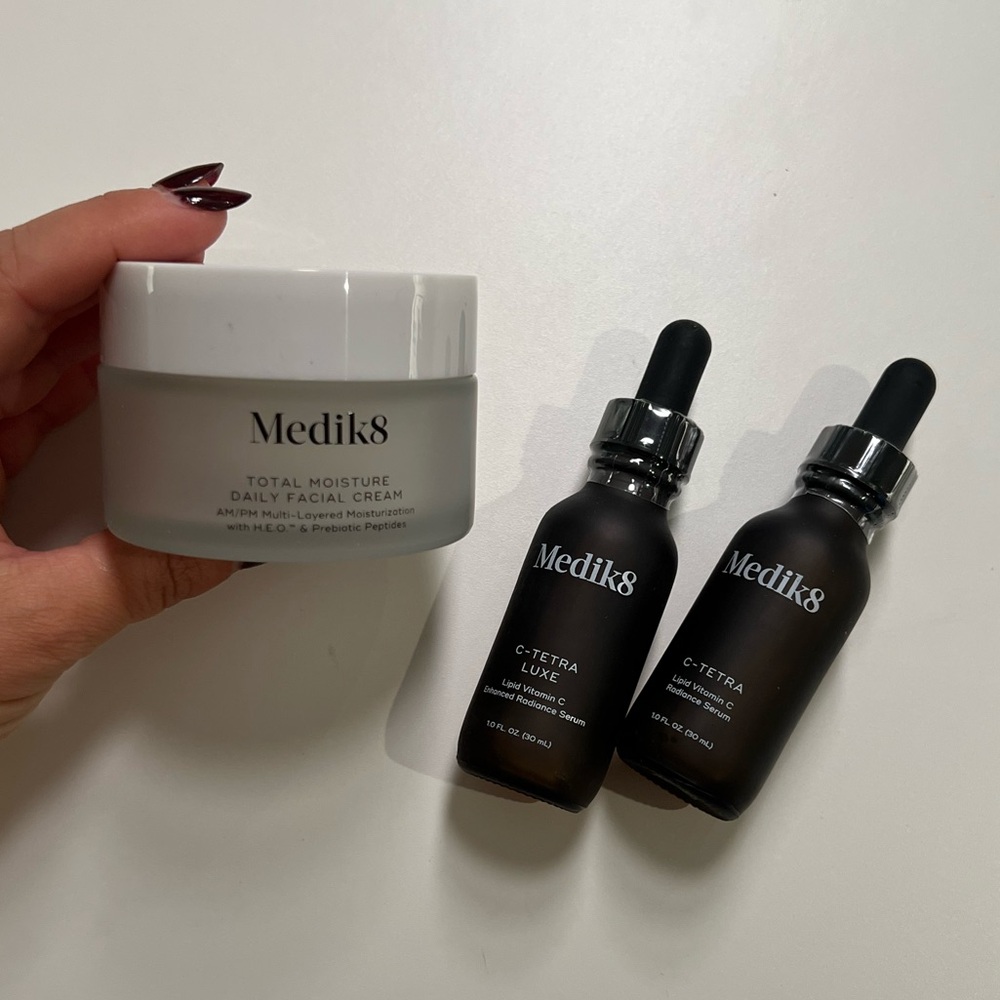 Medik8 - Total Moisture Daily Facial Cream & C-Tetra Serum Set, NEW & UNUSED!